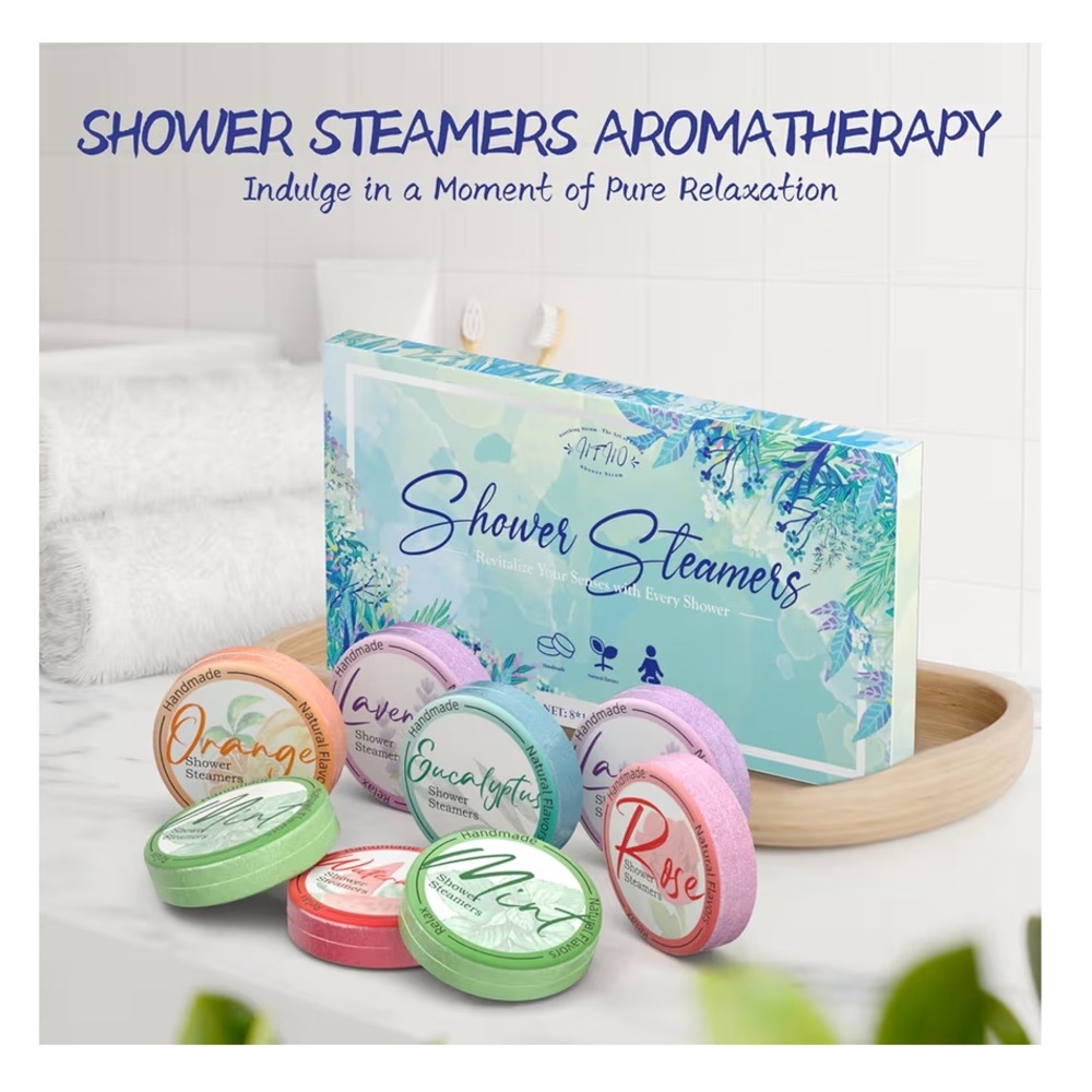 Aromatherapy Shower Steamers 8-Pack – Spa Gift Set | New in Box - Picture 8 of 8